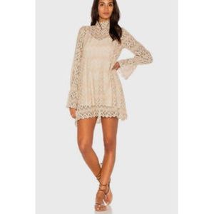 NWT Free People Neutral Lace Dress
